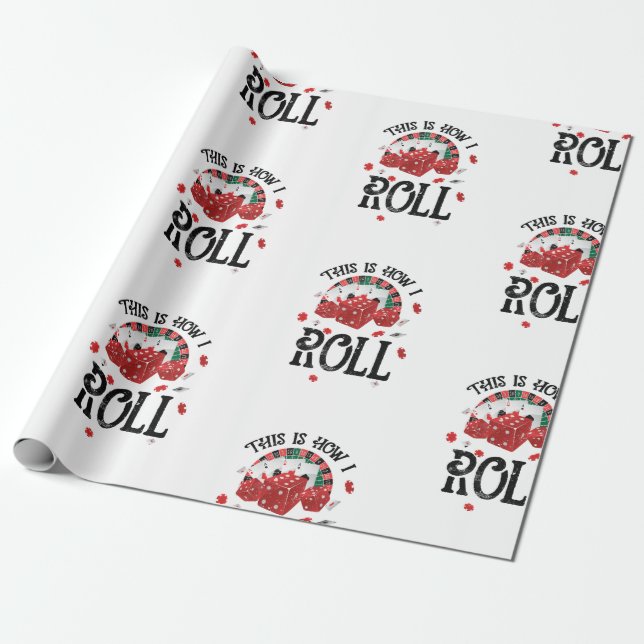 This is how I roll Shirt black Wrapping Paper (Unrolled)