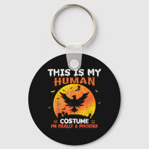 This is Human Costume A Phoenix Bird Halloween Keychain