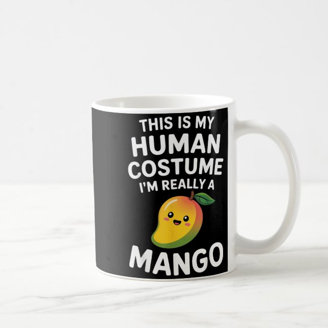 This is Human Costume Funny Kawaii Cute Mango Coffee Mug (Right)
