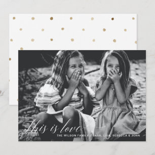 This is love Simple Script Photo Valentines Day Holiday Card