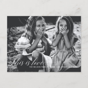 This is love Simple Script Photo Valentines Day Postcard