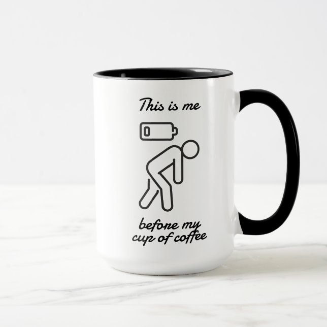 This is me before my cup of coffee (Right)