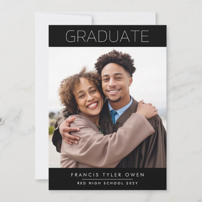 This Is Me | So Simple GRADUATE High School Photo Announcement (Front)