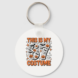 This Is My 67 Costume 6 7 Meme Gen Alpha Halloween Keychain