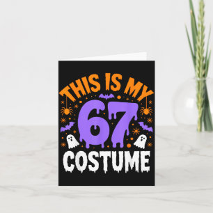 This Is My 67 Costume Funny Halloween Retro Style Card