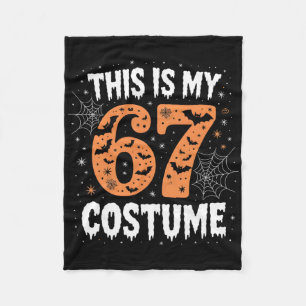 This Is My 67 Costume Lazy Brainrot Meme 67 Funny  Fleece Blanket