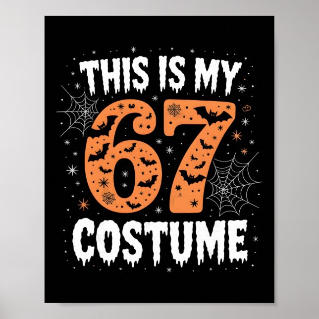 This Is My 67 Costume Lazy Brainrot Meme 67 Funny  Poster (Front)