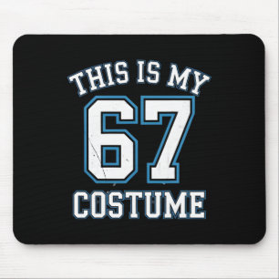 This Is My 67 Costume Lazy Brainrot Meme Boys Kids Mouse Pad