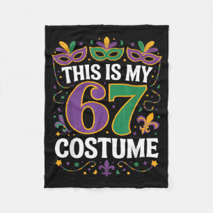 This Is My 67 Costume Mardi Gras Carnival Mask Par Fleece Blanket
