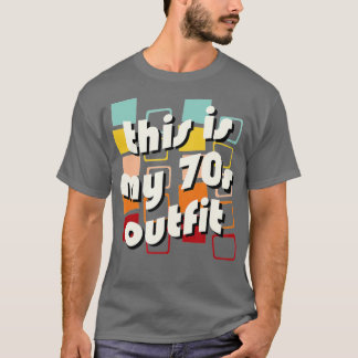 This Is My 70s Costume, 1970s Hippy Phrase Funny P T-Shirt