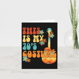 This Is My 70s Costume Fun Groovy Peace Halloween Card
