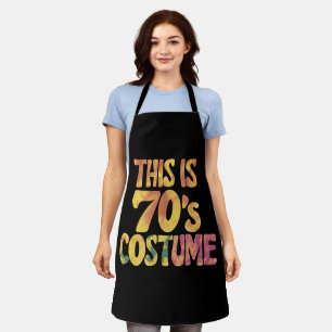 This Is My 70's Costume Groovy Tie Dye Halloween Apron