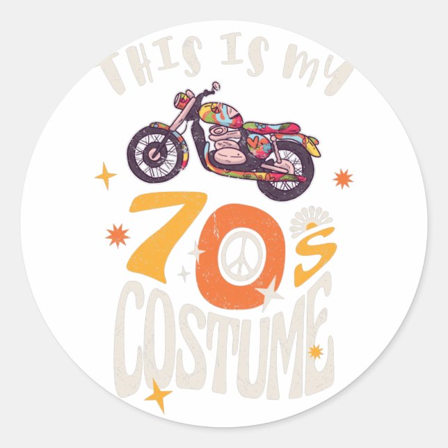 This is my 70s Costume Grunge effect Classic Round Sticker (Front)