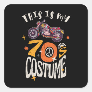This is my 70s Costume Grunge effect Square Sticke Square Sticker