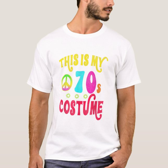 This is My 70s Costume Shirt Groovy Peace Hallowee (Front)