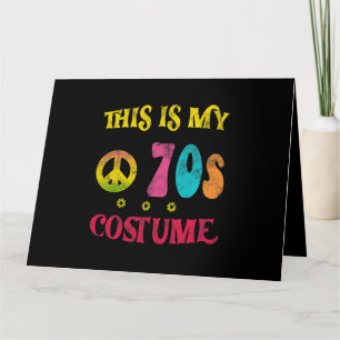 This is My 70s Costume Vintage Funny Groovy Peace Card