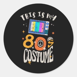 This is my 80s Costume Grunge effect Classic Round Sticker