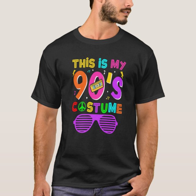 This Is My 90s Costume Retro 90s Music Theme Party T-Shirt (Front)