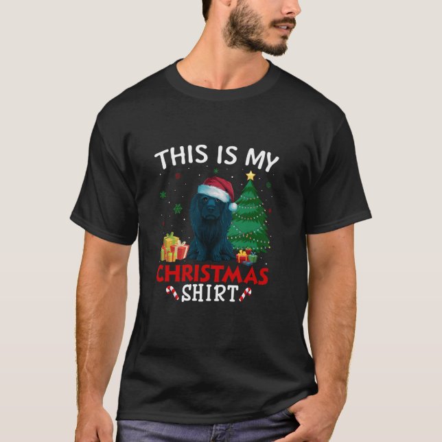 This is My Afador Dog Santa Hat Christmas Pajama T T-Shirt (Front)