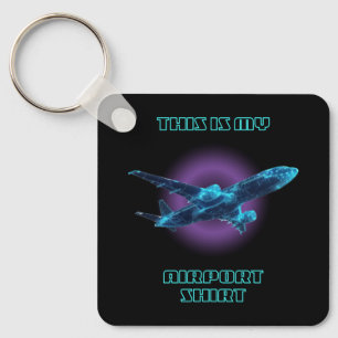 This is My Airport Shirt Family Travel Keychain