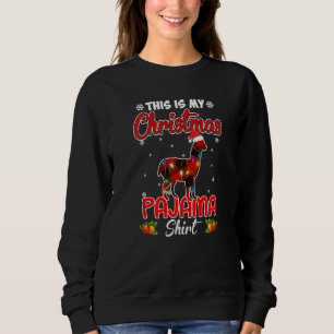 This Is My Alpaca Christmas Pajama Lights Holiday Sweatshirt