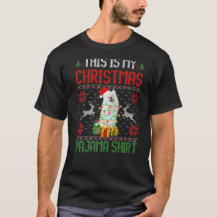This Is My American Eskimo Dog Christmas Pajama T-Shirt
