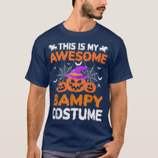 This Is My Awesome Bampy Costume Scary Pumpkin Hal T-Shirt
