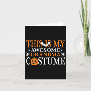 This Is My Awesome Grandma Costume Funny Halloween Card