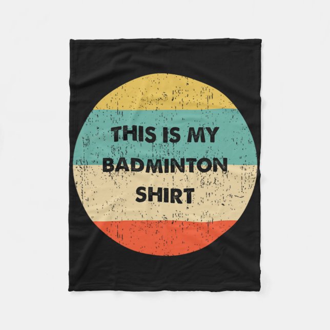 This Is My Badminton  Fleece Blanket (Front)