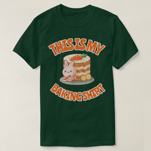 This Is My Baking Shirt Cute Rabbit Baking Carrot  (Design Front)