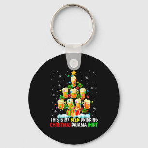 This Is My Beer Drinking Christmas Pajama Shirt Be Keychain