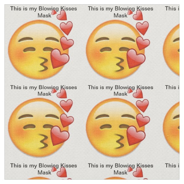 This is My Blowing Kisses Mask Fabric (Close Up)