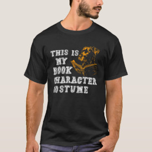 This Is My Book Character Costume Dog Reading For  T-Shirt
