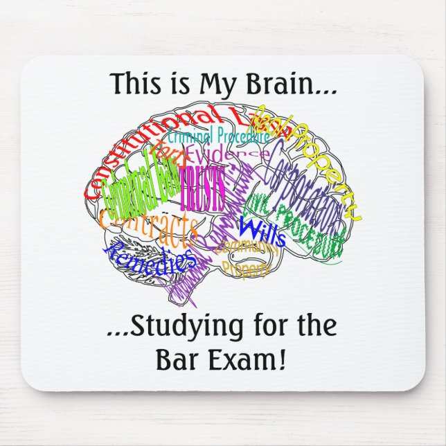 This is my brain...Bar Exam Mouse Pad (Front)