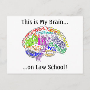 This is my brain...Law School Postcard