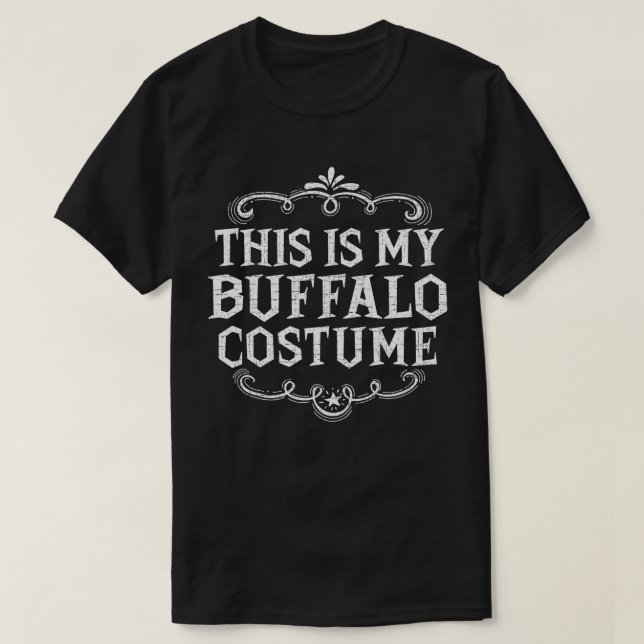 This Is My Buffalo Costume Funny Lazy Halloween T-Shirt (Design Front)