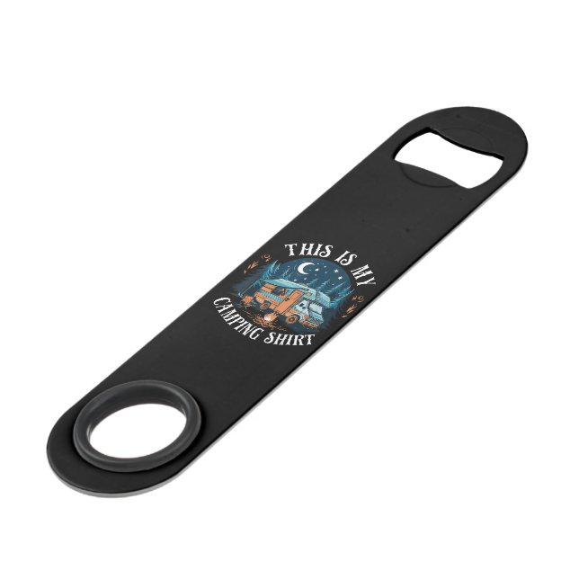 This Is My Camping Hiking Funny Camper Bar Key (Front Angled)