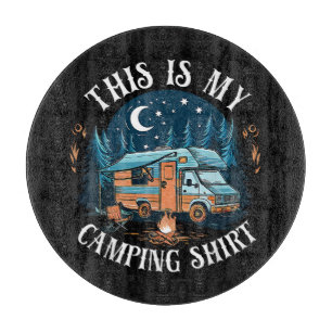 This Is My Camping Hiking Funny Camper Cutting Board