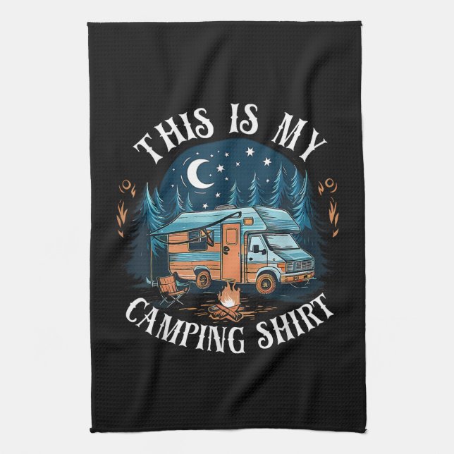 This Is My Camping Hiking Funny Camper Kitchen Towel (Vertical)