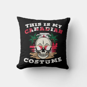 This is my Canadian Halloween Costume Funny Throw Pillow