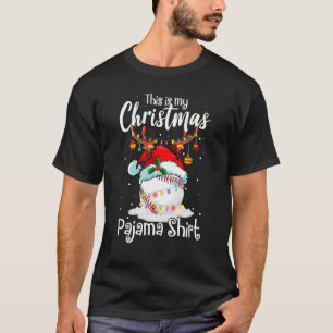 This Is My Christmas Baseball Pajama For Mom Women T-Shirt