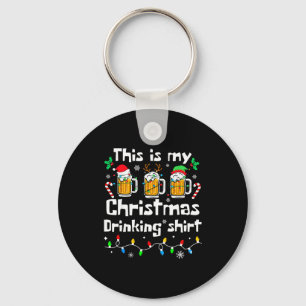 This Is My Christmas Beer Drinking Funny Party Xma Keychain