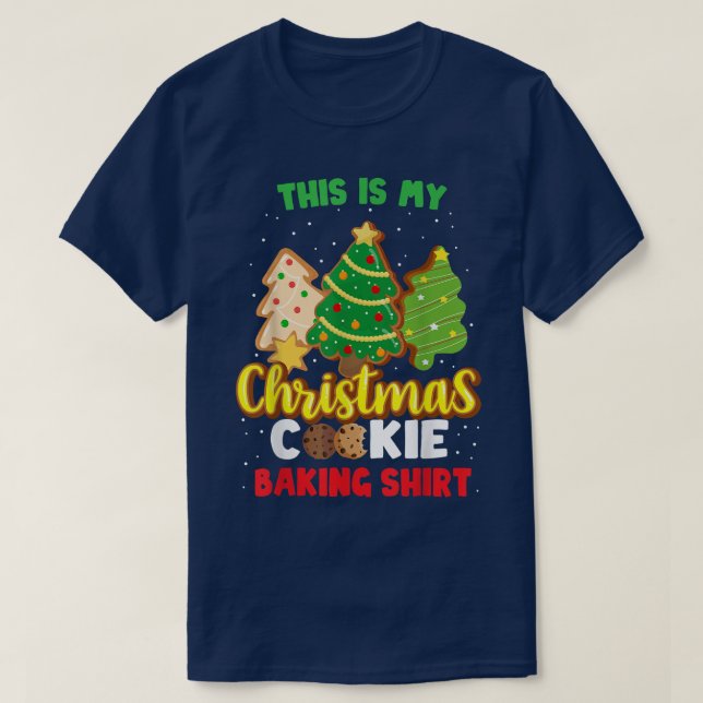 This Is My Christmas Cookie Baking Shirt Xmas Tree (Design Front)
