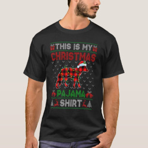 This Is My Christmas Coyote Pajama  Xmas Lights T-Shirt