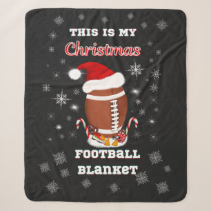 This is My Christmas Football Blanket With Snacks