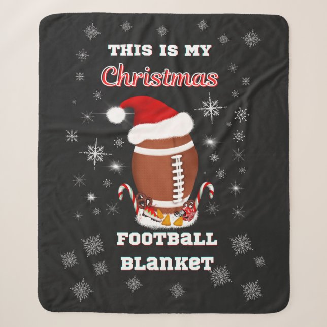 This is My Christmas Football Blanket With Snacks (Front)