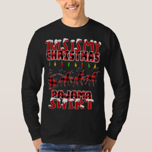 This Is My Christmas Funny Santa Reindeer Unicorn T-Shirt