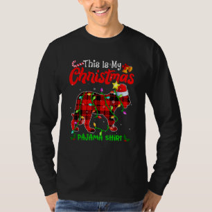 This Is My Christmas Jaguar Pajama Buffalo Plaid T-Shirt