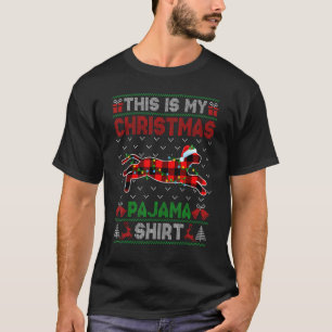 This Is My Christmas Jaguar Pajama Xmas Lights T-Shirt
