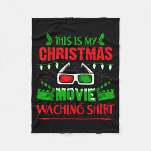 This Is My Christmas Movie Watching Shirt - Funny Fleece Blanket